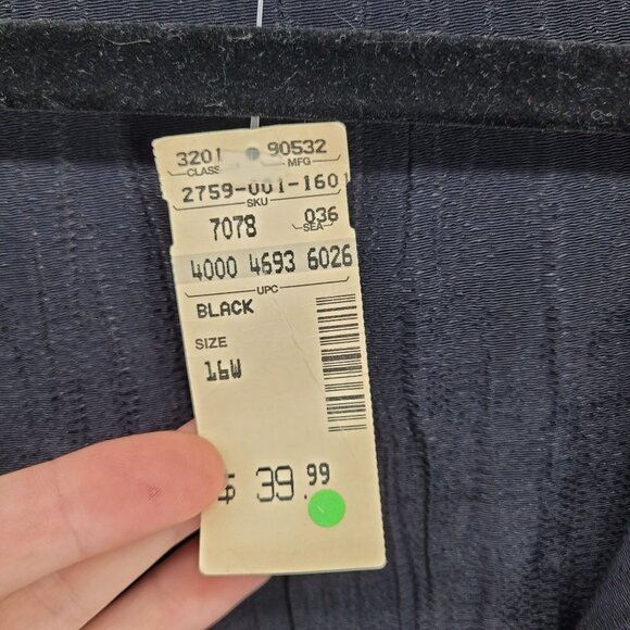 Ilyza New York Womens size 16 Black white button up NWT Deadstock - Picture 5 of 12